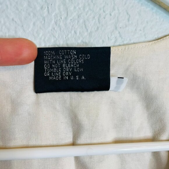 Linda Tilson Vintage Beachy Cottagecore Seashell Button Cotton Vest | Large - Picture 4 of 6